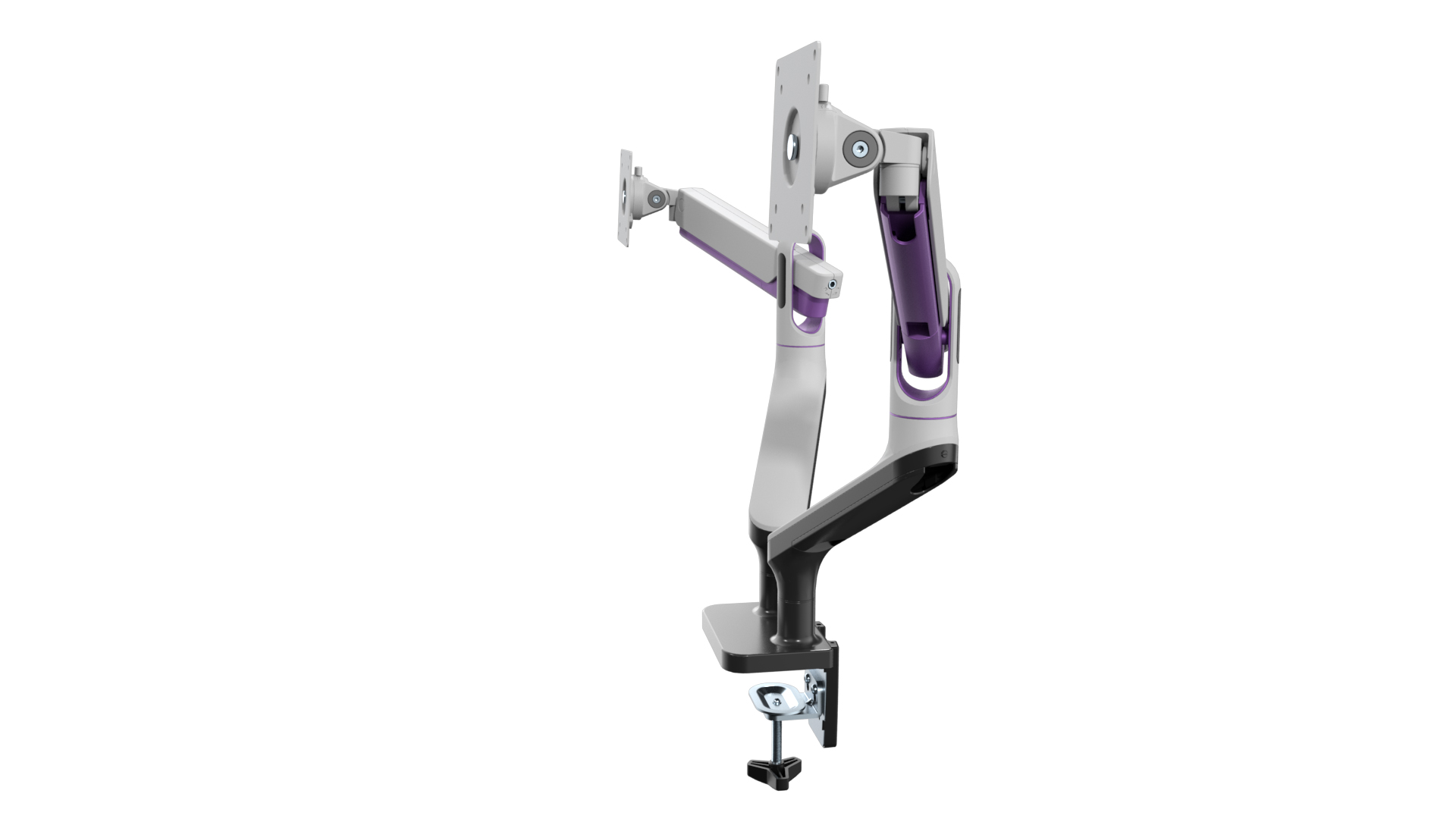 Dual Monitor Premium Aluminum Spring-Assisted Monitor Arm Supplier and  Manufacturer- LUMI